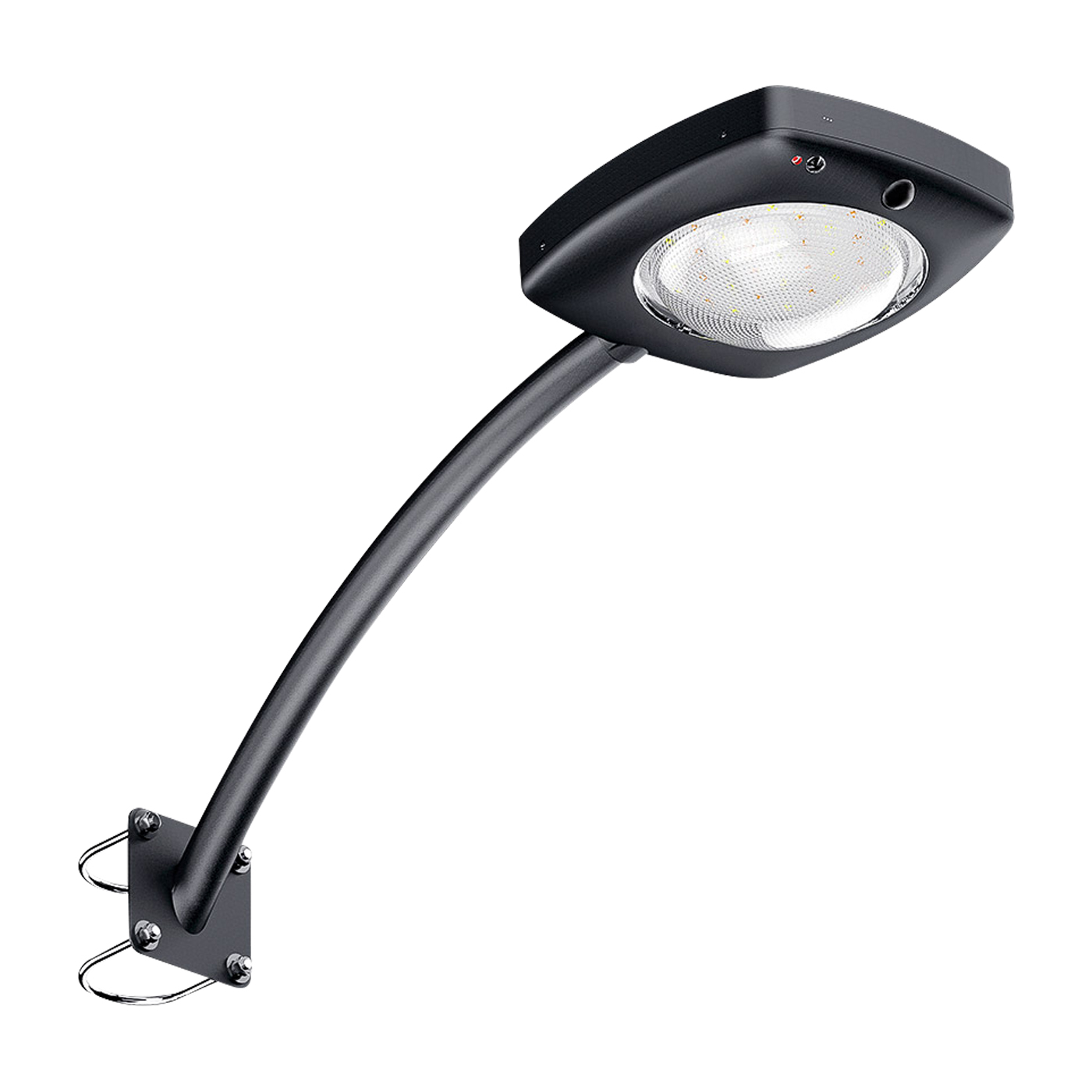 Lampione LED solare 1200lm crepusc+pir+telecomando