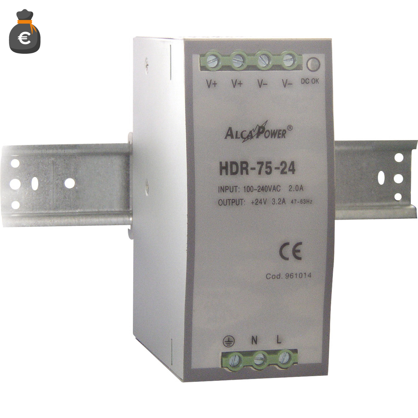 Alimentatore Switching DIN RAIL 76.8W 24V